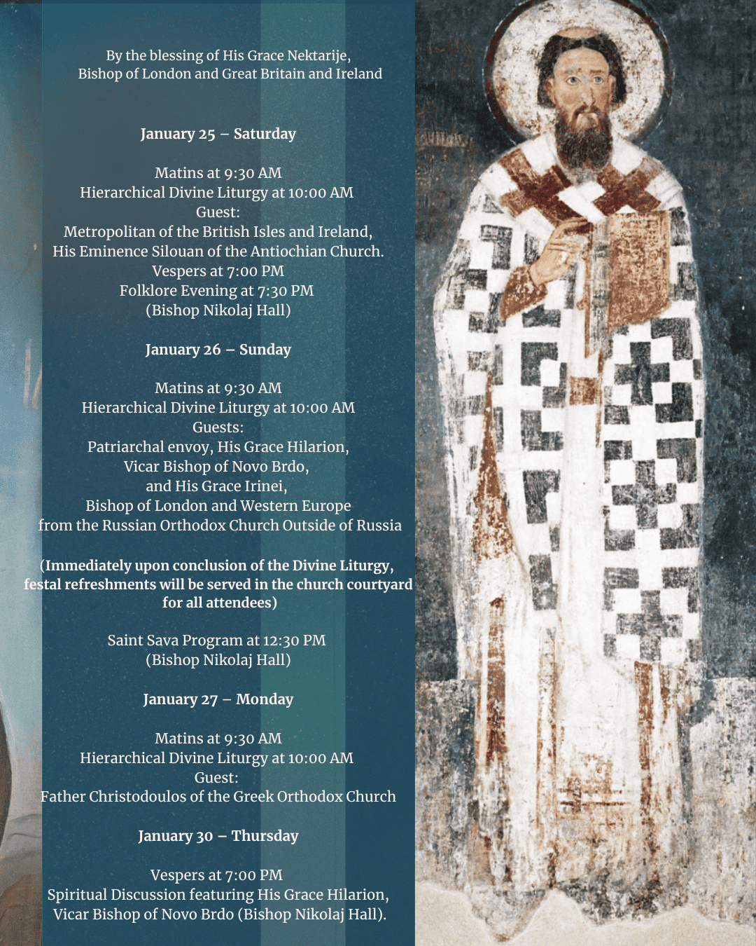 Saint Sava’s Day Celebration Program