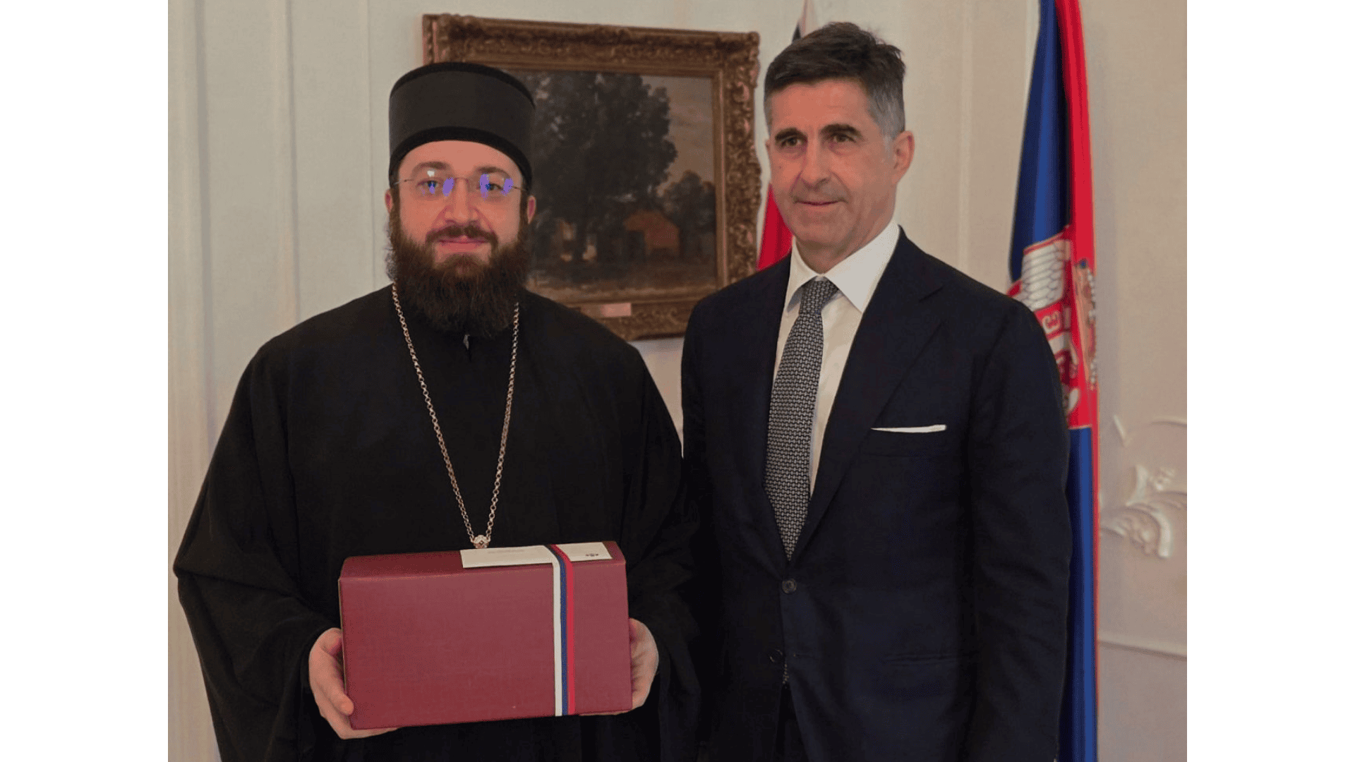 Епископ Нектарије у посети Амбасади Р. Србије у Лондону