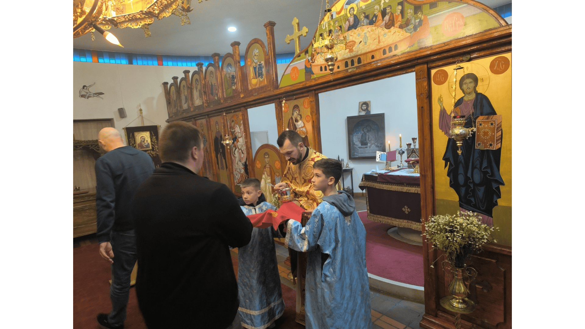 Литургија Пређеосвећених дарова у среду пете недеље поста у храму Св.Георгија у Даблину