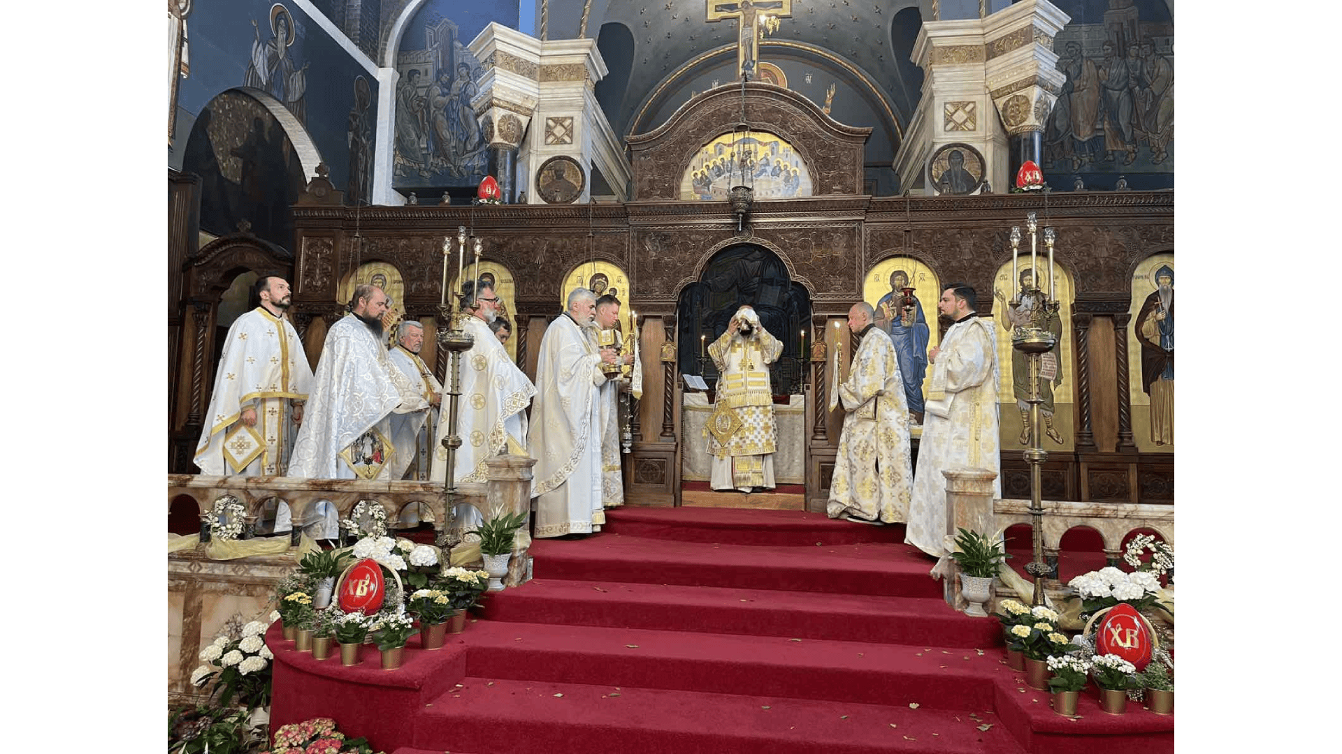 Саборно служење братства Епархије британско-ирске поводом празника Пасхе дана 22.04.2025. године