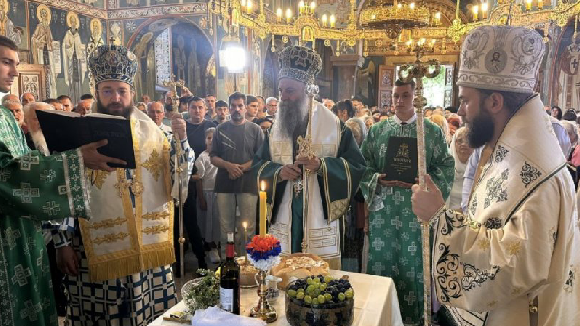 Патријарх Порфирије на слави Храма на Видиковцу