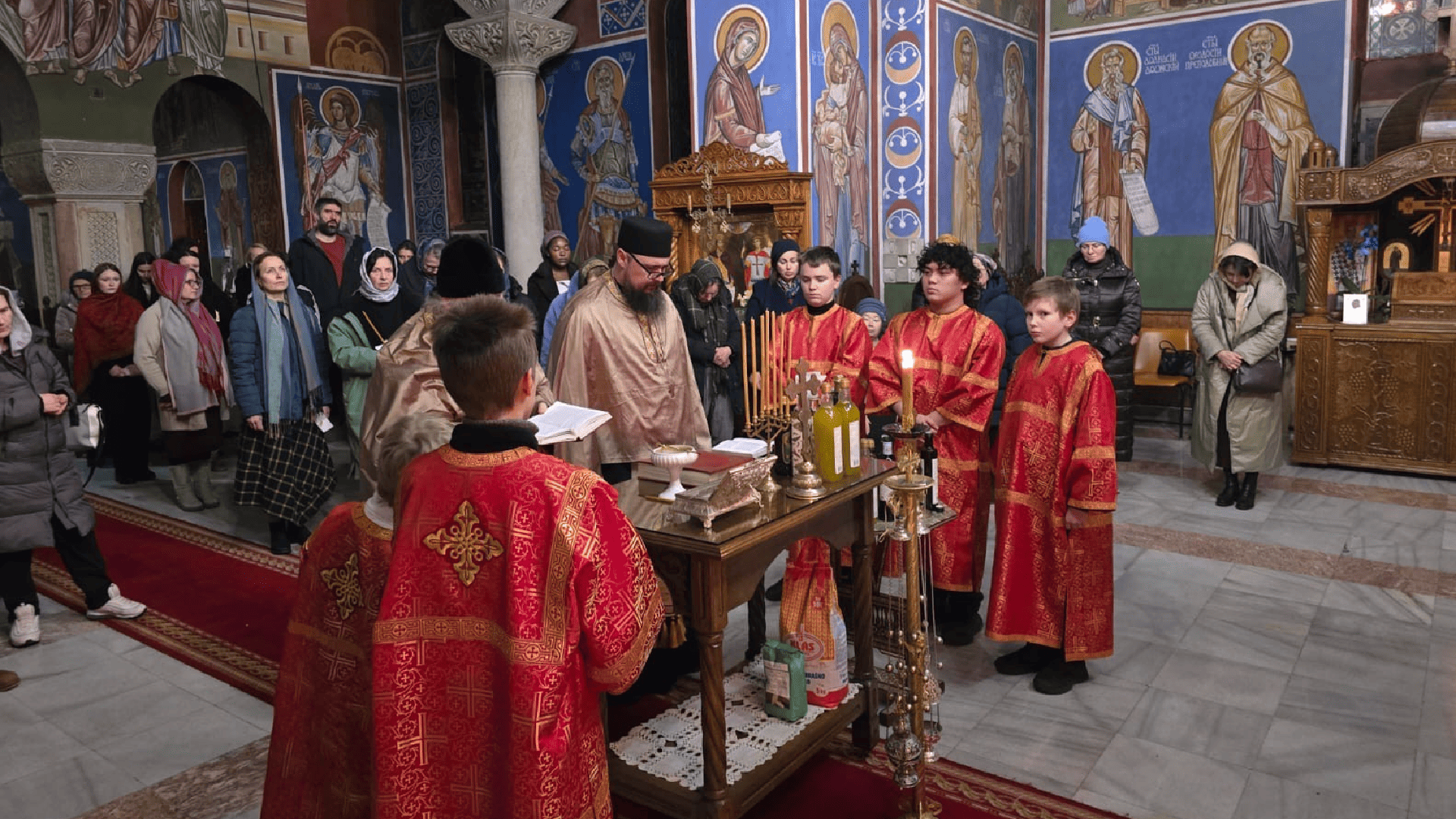 Света тајна Јелеосвећења у Лазарици