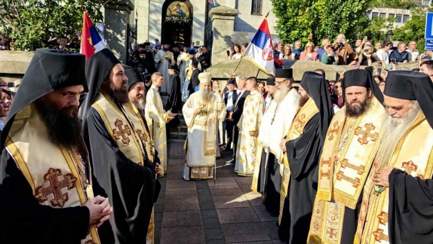 Богородичин појас дочекан у Вазнесењској цркви уочи Спасовдана